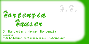 hortenzia hauser business card
